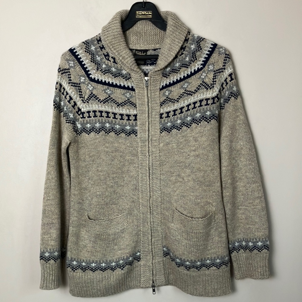 Far West Sweater Fair Isle Cardigan Knit Women's Size Medium